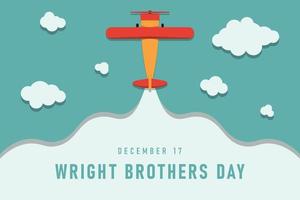 Wright Brothers Day background. Design with paper style. vector