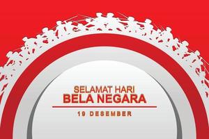 Hari Bela Negara background. vector