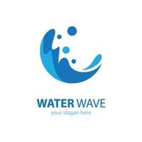 Water wave logo images vector