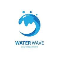 Water wave logo images vector