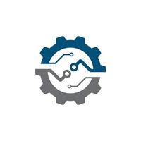 Gear tech logo images vector