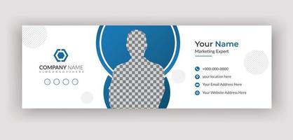 Professional email signature or email footer design template vector