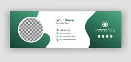 Professional email signature or email footer design template vector