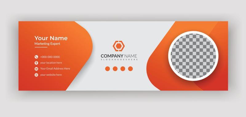Professional email signature or email footer design template