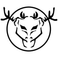 Deer head vector design suitable for logos, stickers and others