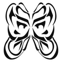 diseño de vector de tatuaje de mariposa adecuado para pegatinas, logotipos y otros