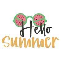 Best summer quotes with watermelon sunglasses crafts hello summer svg cut file vector