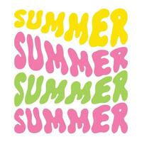 New wavy style colorful summer svg cut file vector