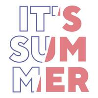 Its summer typography tshirt design vector