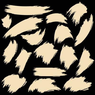 Grunge wheat color brush stroke collection