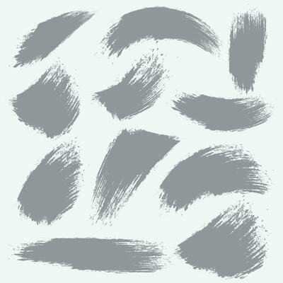 Modern gray color brush stroke frame collection