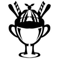 Vector design of a glass of ice cream suitable for logos, stickers and others