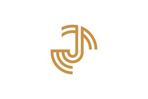 logotipo de la letra j de lujo vector