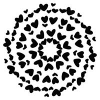 Circular heart shape vector design suitable for stickers, logos, and more