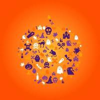 Happy Halloween Design Element For Poster, Card vector