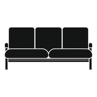 Retro sofa icon, simple style vector