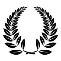 Laurel wreath icon, simple style vector