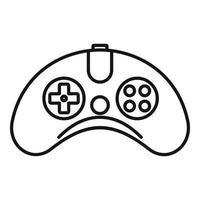 Wireless gamepad icon, outline style vector