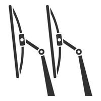 Windscreen wiper icon, simple style vector