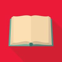 Book deployed icon, flat style vector