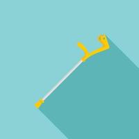 Elbow crutch icon, flat style