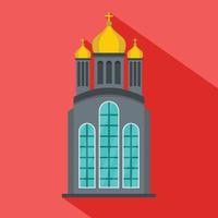 icono de la iglesia oriental, tipo plano vector