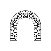 Arch icon, simple style vector