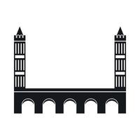 Bridge icon, simple style vector