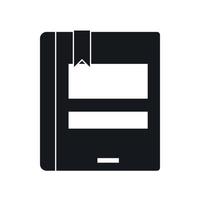 Closed book icon, simple style vector