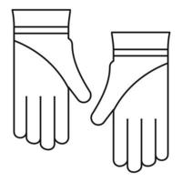 icono de guantes de limpieza, estilo de contorno vector