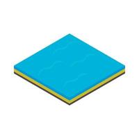 Sea icon, isometric 3d style vector