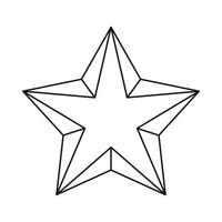 Star icon, outline style vector