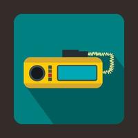 Radio taxi icon, flat style vector