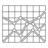 Best chart icon vector thin line