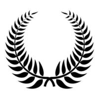 Branch wreath icon, simple style vector