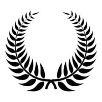 Branch wreath icon, simple style vector