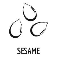 Sesame icon, simple style vector