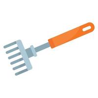 Plant hand rake icon, flat style vector