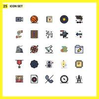 25 Creative Icons Modern Signs and Symbols of game brick notebook star favorite Editable Vector Design Elements