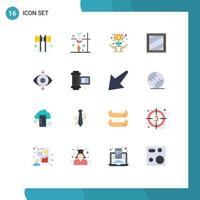 Pictogram Set of 16 Simple Flat Colors of design box science experiment investment growth Editable Pack of Creative Vector Design Elements