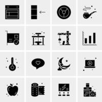 16 Universal Business Icons Vector Creative Icon Illustration to use in web and Mobile Related project