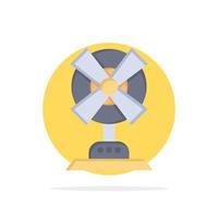 Electric Fan Home Machine Abstract Circle Background Flat color Icon vector