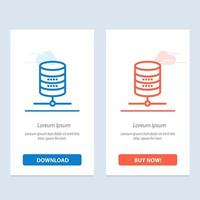 Dollar Server Money Computing  Blue and Red Download and Buy Now web Widget Card Template vector