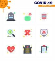 corona virus prevention covid19 tips to avoid injury 9 Flat Color icon for presentation aids security drip protection bacteria viral coronavirus 2019nov disease Vector Design Elements