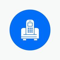 Device Mobile Cell Hardware white glyph icon vector