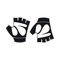 Cycling gloves icon, simple style vector