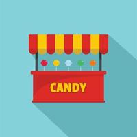 Candy selling icon, flat style. vector