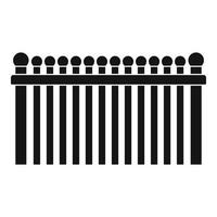 Fence with ball icon, simple style. vector