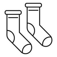 Winter sock icon, outline style vector