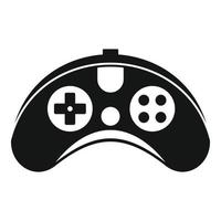 Plastic gamepad icon, simple style vector